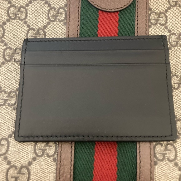 💖 BNEW Gucci Plutone Calfskin Leather Card Holder - Picture 3 of 5